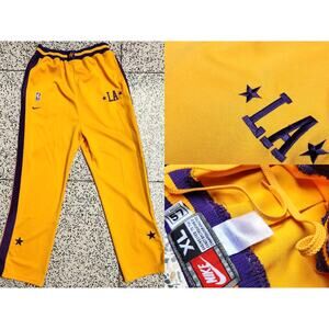 LA Lakers 2000s NIKE Rewind pants warmup XL yellow NBA basketball vintage